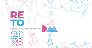 Logo del Reto 20 25 de la Doctora Alejandra Almenares, representando el enfoque integral del programa con elementos de salud, estética y bienestar